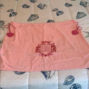 Juicy Couture Drawstring Bag Storage Pink